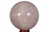 Polished Rose Quartz Sphere - Madagascar #210183-1